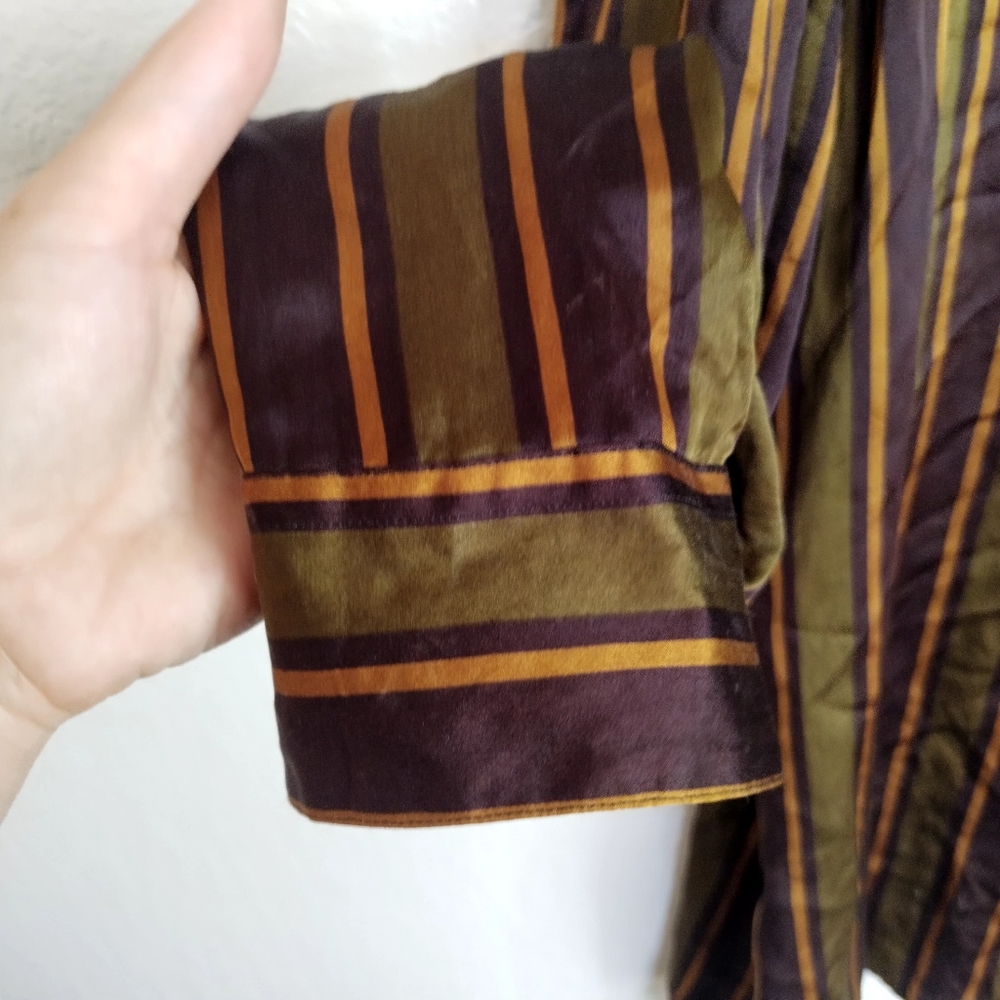 Hugo Boss Silk Relaxed Fit Button Down Shirt Sz Xl - Picture 4 of 8